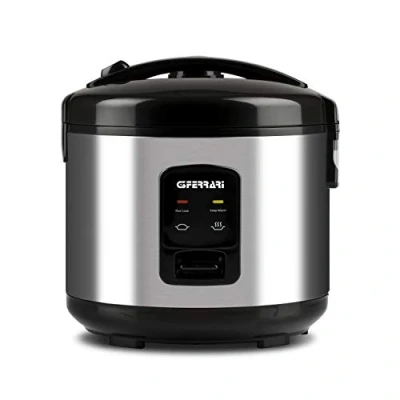 Imagen de G3 Ferrari G10099 Risocotto Arrocera eléctrica, 1,8 litros, acero, negro/plateado