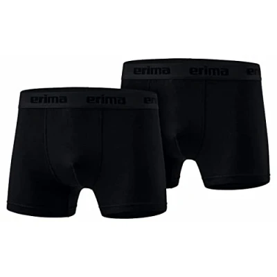 Imagen de Erima 2 Pack Basic Calzoncillos bóxer, Negro, Small para Hombre