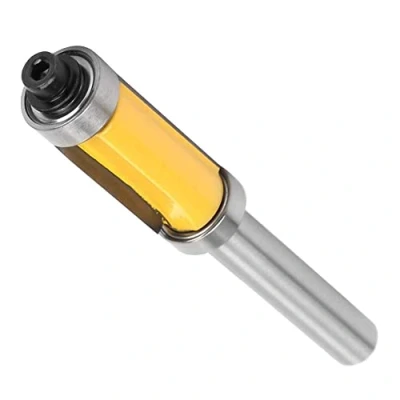 Imagen de 8mm Trabajar la Madera Herramienta de Corte Fresado VáStago Patrón Descarga Rasante Router Bit Herramientas Mano Doble Rodamiento Accesorios