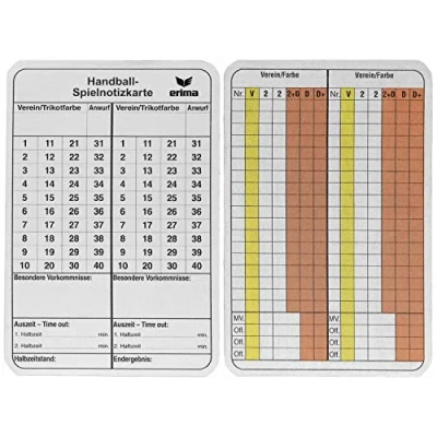 Imagen de erima GmbH 724502 Tarjetas de Notas para Árbitros, Multicolor, Única