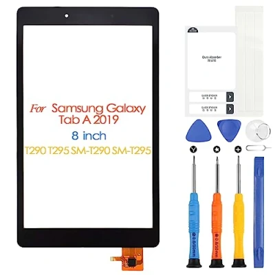 Imagen de ARSSLY pantalla táctil para Samsung Galaxy Tab A 8.0 2019 T290 SM T295 digitalizador panel de cristal con kit reparación, negro (no LCD)