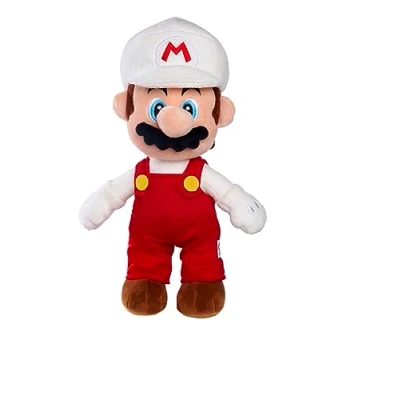 Imagen de Simba Peluche de Mario Fuego 30cm Super Mario, Material Suave y Agradable, Licencia Oficial Nintendo, Auténtico, Apto para Todas Las Edades (109231535)
