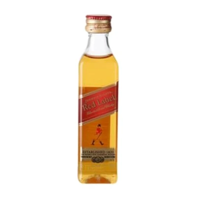 Imagen de Whisky Blended Caja de 12 unidades Johnnie Walker Red Label Botellín Miniatura 5 cl