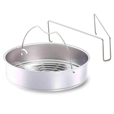 Imagen de Fissler 610 300 00 800/0 Vaporera, accesorio para olla a presión, cestillo de cocción al vapor, incluye trípode soporte, diámetro 22 cm