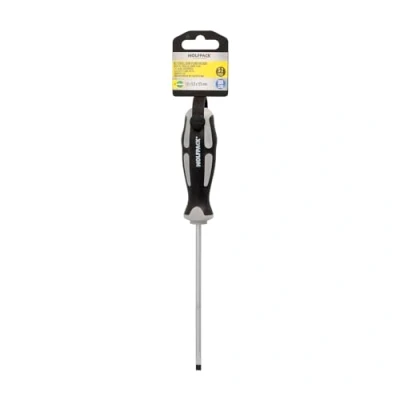 Imagen de Destornillador plano vaciado acero s2 mango tpr bimaterial. medida 1,0 x ø 5,0 125 mm. din5265