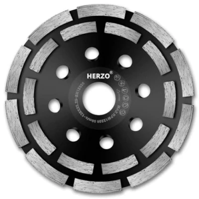 Imagen de HERZO Muela de Copa Disco Diamante 125 mm. Diamantado para Ladrillo，Hormigón, Piedra Natural
