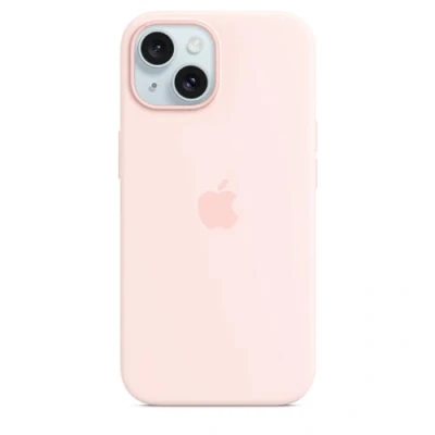 Imagen de Apple Funda de silicona con MagSafe para iPhone 15, Rosa Claro