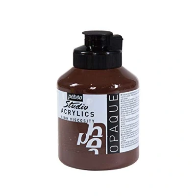 Imagen de Pébéo Acrílico Fine Studio Pintura Acrílica, 500 ml, Marrón (Siena Tostada)