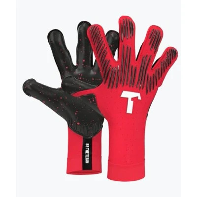 Imagen de T1TAN Rebel 2.0 Solar Red Guantes de Portero fútbol para porteros sin protección los Dedos Talla 8