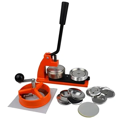 Imagen de Ebadges 58mm Micro Badge Maker Kit con 100 componentes de metal cortador círculo troquel intercambiable 38mm 45mm Máquina sólido la insignia