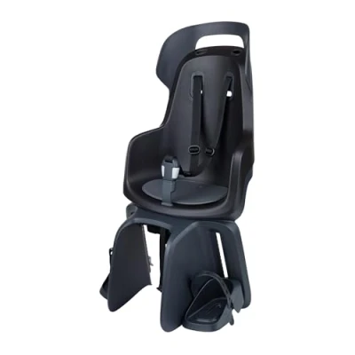 Imagen de BOBIKE 8011500001 Silla Trasera GO AVS+ Bicicleta para niños con Peso máximo de 22kg Anclaje en el portaequipajes Compatible sólo Color Negro