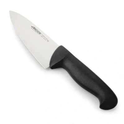 Imagen de Arcos Cuchillo Chef Acero Inoxidable Nitrum y Hoja 150 mm. Cocina Profesional multipropósito. Mango ergonómico Polipropileno. Serie 2900. Color Negro.