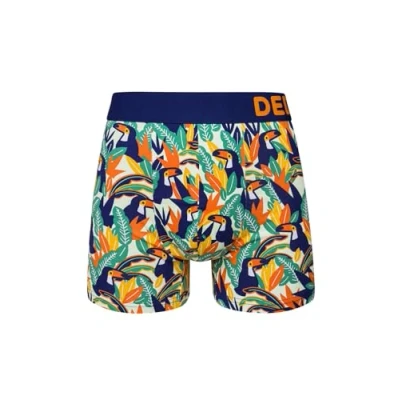Imagen de Dedoles Calzoncillos Hombre y Chico Ropa Interior Algodón Boxer Muchos diseños Divertidos Dinosaurios Patos Globos Regalo, Color: Multicolor, diseño: Tucán Hojas (Bóxeres Ajustados), tamaño: M