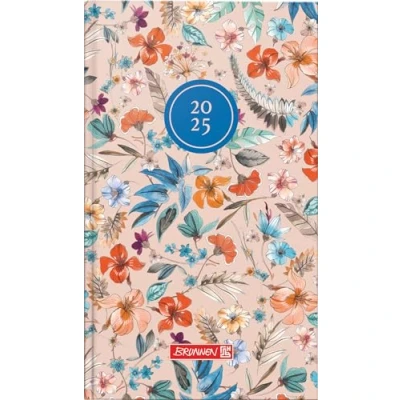 Imagen de Brunnen 1075615025 Taschenkalender Modell 756 (2025) &quot;Botanical&quot; 2 Seiten = 1 Woche A6 144 Grafik Einband bunt
