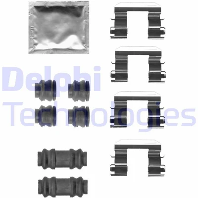 Imagen de DELPHI LX0680 Kit de accesorios, pastillas frenos FIAT: 500 Hatchback, C Cabrio, KIA: Picanto II