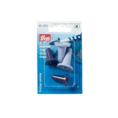 Imagen de Prym Protectores de Puntas plástico, Metal, Azul Ciruela, Gris Paloma, für Nadelstärken 2,0 3,5 mm und 4,0 7,0