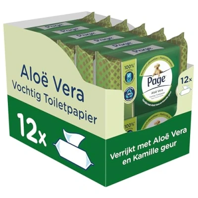 Imagen de Page Papel higiénico húmedo Aloe vera 456 piezas 12 x 38 Advantage Packaging
