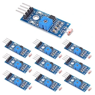 Imagen de WayinTop 10pcs Sensor Fotosensible de Detección Intensidad Luz Digital Photo Resistor Fotoresistor Módulo 4 Pin