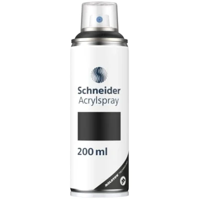Imagen de Schneider Paint It 030 Supreme Pintura en aerosol (alta cobertura, resistente a los rayos UV, para casi todas las superficies), color negro mate
