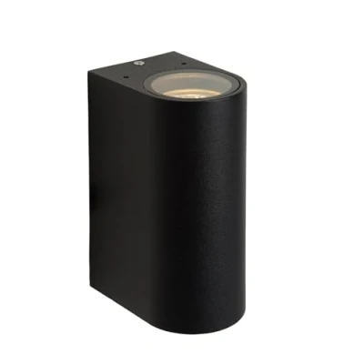 Imagen de Lucide BOOGY Foco de pared Fuera 2xGU10 IP44 Negro