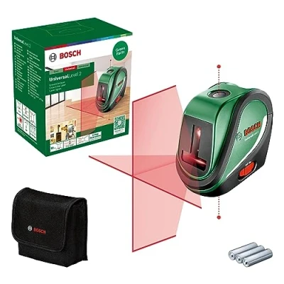 Imagen de Bosch nivel láser de líneas cruzadas UniversalLevel 2 (láser cruzadas, incl. puntos plomada para una alineación precisa y transferencia sencilla, en caja cartón)