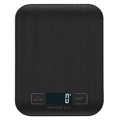 Imagen de Báscula De Cocina Digita, Digital 5kg MedicióN Precisa Hasta 1g, Estilizada Y Delgada Balanza Para Alimentos, Pantalla Lcd, FuncióN Tara. (Negro 5kg)