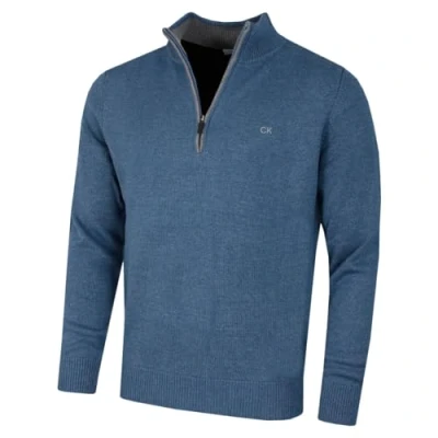 Imagen de Calvin Klein Jersey de Punto algodón con 1/2 Cremallera Mezclilla M