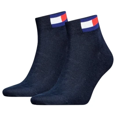 Imagen de Tommy Hilfiger Quarter Calcetines, Black, 39/42 (Pack de 2) Unisex