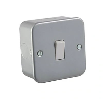 Imagen de Knightsbridge m2av000 10 A Interruptor 2 Way con Revestimiento de Metal Plata (10 Unidades)