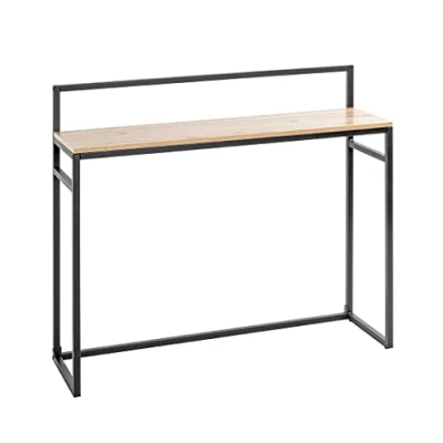 Imagen de HAKU Möbel Consola roble, negro, MDF, metal Dim.: AN 100 cm x AL 89 P 30 cm, Estilo: Moderno