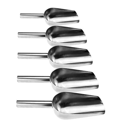 Imagen de 5 Pala de Hielo Cuchara para Acero Inoxidable Cubitos Pala, Cucharón Cocina y Bar, el Hielo, Cucharas Helado Set