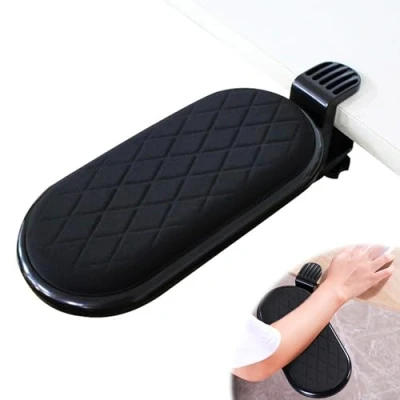 Imagen de Reposabrazos para Escritorio, de Muñeca Ajustable, 180 Rotación Reposamuñecas Ordenador, Soporte Giratorio Reposamuñecas, Extensor Escritorio Oficina, Negro