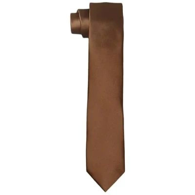 Imagen de DonDon corbatas para hombres hechas a mano aspecto seda 6 cm Cobre