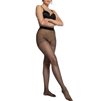 Imagen de Ulla Popken Strumpfhose 3er Helanca, Medias para Mujer, Negro (Schwarz 10), 4XL
