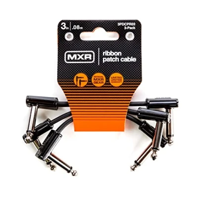Imagen de JIM DUNLOP MXR Cable Parche de Cinta 3 pulgadas 7,6 cm Pack 3, Ángulo Recto 1/4 pulgada (3PDCPR03)
