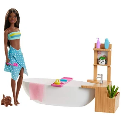 Imagen de Barbie Muñeca Afroamericana con Accesorios para niños y niñas (Mattel GJN33)