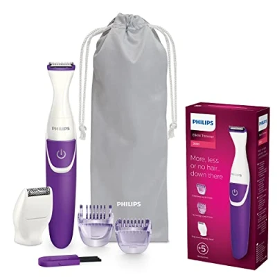 Imagen de Philips BRT383/15 Recortadora de precisión femenina, color blanco y morado