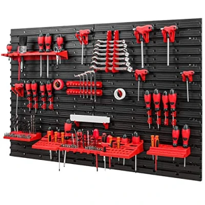 Imagen de pared de herramientas 1152 x 780 mm, juego soportes para con perforada, sistema almacenamiento, estantería pared, taller