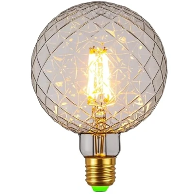 Imagen de TIANFAN Edison Bombilla LED (G125, 4 W, 220/240 V, E27, filamento vintage), vidrio, transparente, E27 4.00W 240.00V