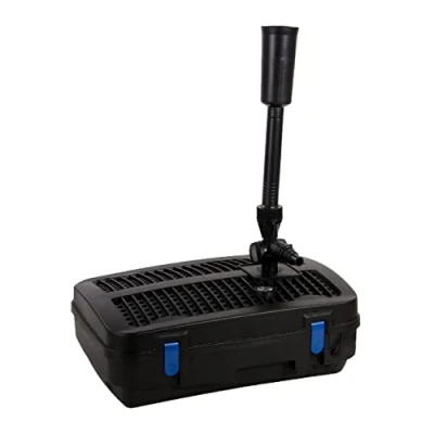 Imagen de AquaForte GFU 5800 Bomba de fuente + 11W UV C, Potencia 55W, Max, Altura 4,8 metros, Caudal máx, 5,2 m3 por hora, Tamaño estanque 8 m3, Conexión 25/32 mm, Agua clara