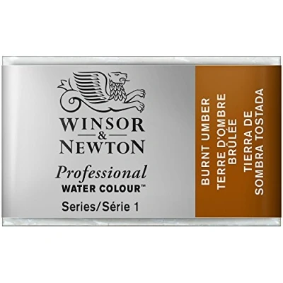 Imagen de Winsor &amp; Newton Acuarela Profesional Pintura De Acuarela, Alta Luminosidad, Resistente a la Luz, Calidad Archivo, Godet, Color Tierra Sombra Tostada