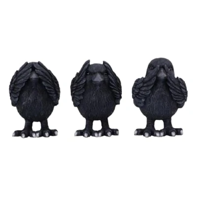 Imagen de Nemesis Now Three Wise Ravens, Negro, 8,7 cm (B6023V2)