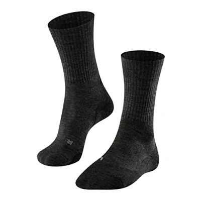 Imagen de FALKE TK2 Explore Wool M SO lana hilo funcional anti ampollas gruesa 1 par, Calcetines para senderismo Hombre, Gris (Smog 3150), 46 48