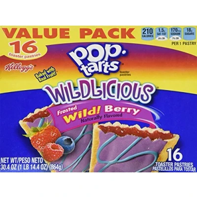 Imagen de Kellogg&#039;s Pop Tarts NEW Wildlicious Frosted Wild! Berry 16 Count