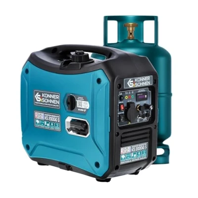 Imagen de Könner &amp; Söhn KS 2000iG S LPG/Petrol Inverter Generator Gas Power 2000 W, 1 x 16 A (230 V), ECONOMY Mode Inverter, Petrol Quiet, Euro V