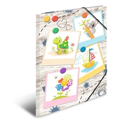 Imagen de HERMA 19796 carpeta de dibujo Jardín infancia con motivo los Amigos la caja arena, A3, cartón resistente, impresión interior, 1 palmo
