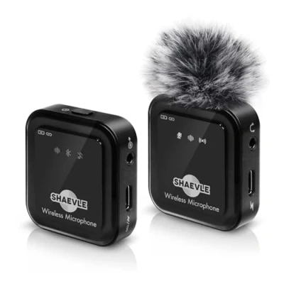 Imagen de micrófono Lavalier inalámbrico con monitoreo en tiempo real/audiencia, acoplamiento de audio, acompañamiento, reverberación, silencio, cancelación ruido, mini Bluetooth solapa clip