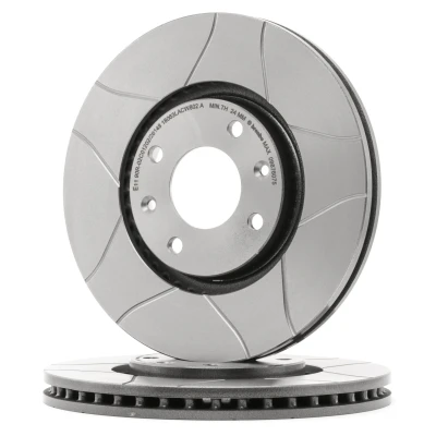 Imagen de BREMBO MAX LINE 09.8760.75 Disco de freno 283 26 4 ventilación interna, ranurado revestido con tornillos PEUGEOT: Partner II Tepee, 3008 I norauto,