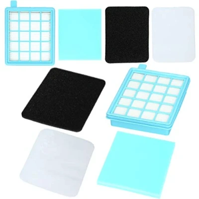 Imagen de McFilter 2x Juego de filtros 4 piezas adecuado para Philips Power Cyclone FC8058/01 Filtro aspiradora PowerPro Active Compact repuesto FC8630 FC8639, FC8640 FC8649, FC8470 FC8479