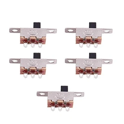 Imagen de Herklotzn SS12F15G3 Panel SPDT 1P2T (5 unidades, 2 posiciones, mini interruptor deslizante)